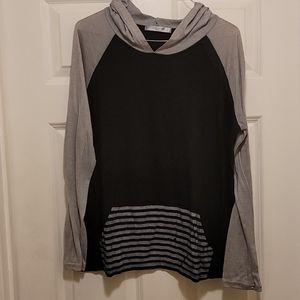 Gray and black light hoodie